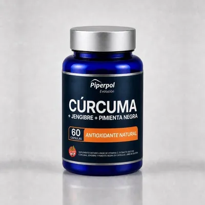 Cúrcuma + Jengibre + Pimienta Negra · cápsulas x 60