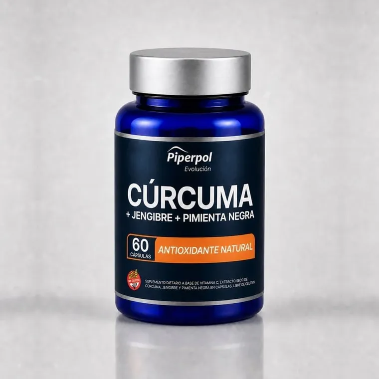Cúrcuma + Jengibre + Pimienta Negra · cápsulas x 60
